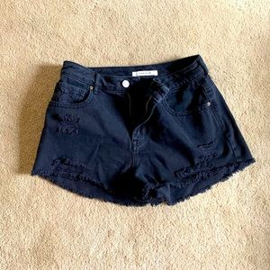 Women’s high rise pacsun black denim shorts